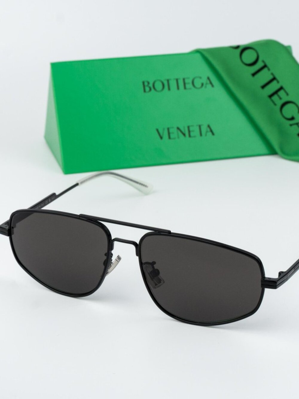 Bottega Veneta Men Sunglasses Black Grey Pilot BV1125S 001 BRAND NEW